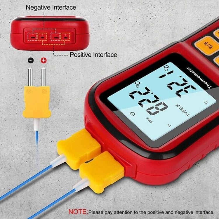 BENETECH GM1312 2.4인치 LCD 화면 열전대 온도계 J,K,T,E,N 및 R 타입 측정, 측정 범위: -50~300도C