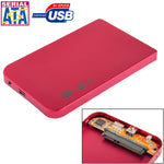 2.5인치 SATA HDD 외장 케이스, 크기: 126mm x 75mm x 13mm, SATA (블랙), SATA (실버), SATA (블루), SATA (레드)