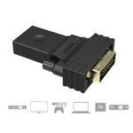 360도 회전 금도금 DVI 24+1 핀 수컷 to 19 핀 HDMI 암컷 어댑터, DVI 24+1핀 수컷 to HDMI 암컷
