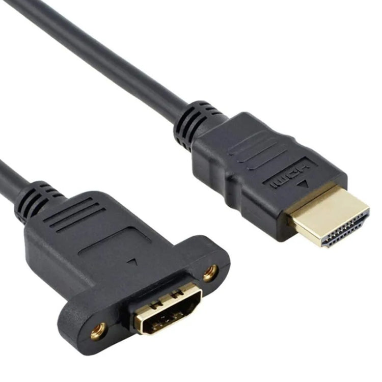 30cm HDMI (Type-A) 수컷 to HDMI (Type-A) 암컷 어댑터 케이블 2개 나사 구멍 포함, HDMI AM to AF with Ear Hole (30cm)