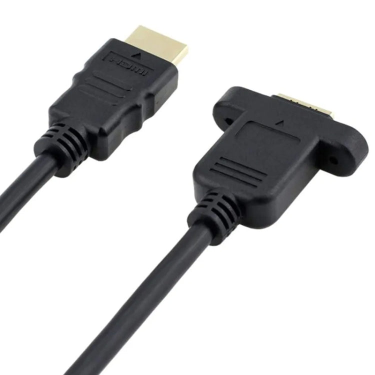 30cm HDMI (Type-A) 수컷 to HDMI (Type-A) 암컷 어댑터 케이블 2개 나사 구멍 포함, HDMI AM to AF with Ear Hole (30cm)
