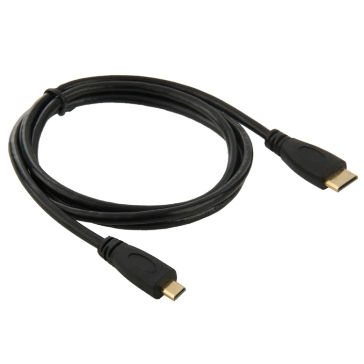 1m 미니 HDMI 수컷 to 마이크로 HDMI 수컷 어댑터 케이블, 미니 HDMI 수컷, 길이: 1m