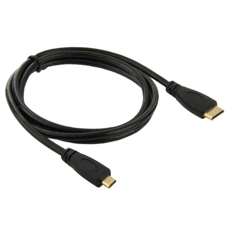 1m 미니 HDMI 수컷 to 마이크로 HDMI 수컷 어댑터 케이블, 미니 HDMI 수컷, 길이: 1m