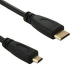 1m 미니 HDMI 수컷 to 마이크로 HDMI 수컷 어댑터 케이블, 미니 HDMI 수컷, 길이: 1m