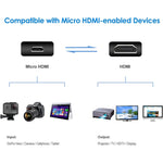30cm 미니 HDMI 수컷 to 마이크로 HDMI 수컷 어댑터 케이블, 마이크로 HDMI 수컷, 길이: 30cm