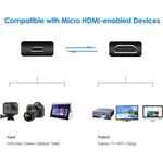 30cm 미니 HDMI 수컷 to 마이크로 HDMI 수컷 어댑터 케이블, 마이크로 HDMI 수컷, 길이: 30cm