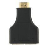 30m HDMI to 듀얼 포트 RJ45 네트워크 케이블 익스텐더 Cat 5e/6 3D HDTV 지원, 듀얼 RJ45 블랙