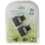 30m HDMI to 듀얼 포트 RJ45 네트워크 케이블 익스텐더 Cat 5e/6 3D HDTV 지원, 듀얼 RJ45 블랙