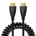1.4 버전, 금도금 19 핀 HDMI 수컷 to HDMI 수컷 코일 케이블, 3D / 이더넷 지원, 길이: 60cm (최대 2m 연장 가능), HDMI AM to AM