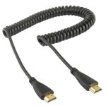 1.4 버전, 금도금 19 핀 HDMI 수컷 to HDMI 수컷 코일 케이블, 3D / 이더넷 지원, 길이: 60cm (최대 2m 연장 가능), HDMI AM to AM