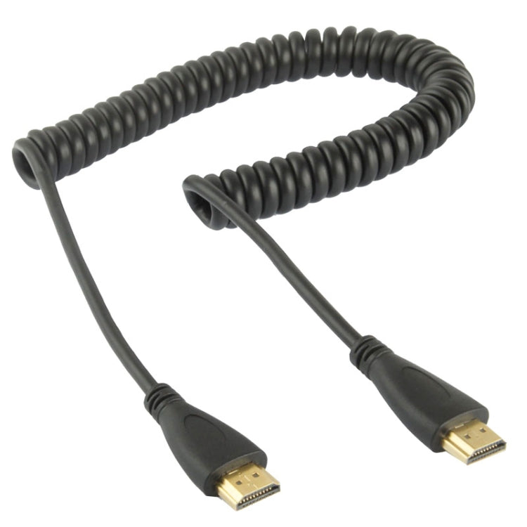 1.4 버전, 금도금 19 핀 HDMI 수컷 to HDMI 수컷 코일 케이블, 3D / 이더넷 지원, 길이: 60cm (최대 2m 연장 가능), HDMI AM to AM