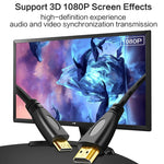 1.4 버전, 금도금 19 핀 HDMI 수컷 to HDMI 수컷 코일 케이블, 3D / 이더넷 지원, 길이: 60cm (최대 2m 연장 가능), HDMI AM to AM