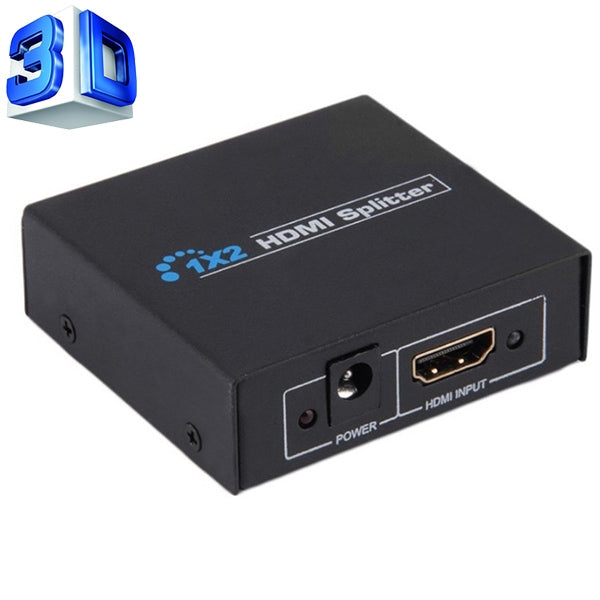 V1.4 1x2 미니 HDMI 증폭기 분배기, 3D 및 풀 HD 1080P 지원, V1.4