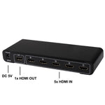 5포트 풀 HD 1080P HDMI 스위치 스위치 및 리모컨 포함, 1.3 버전 (5포트 HDMI 입력, 1포트 HDMI 출력), 1.3 버전