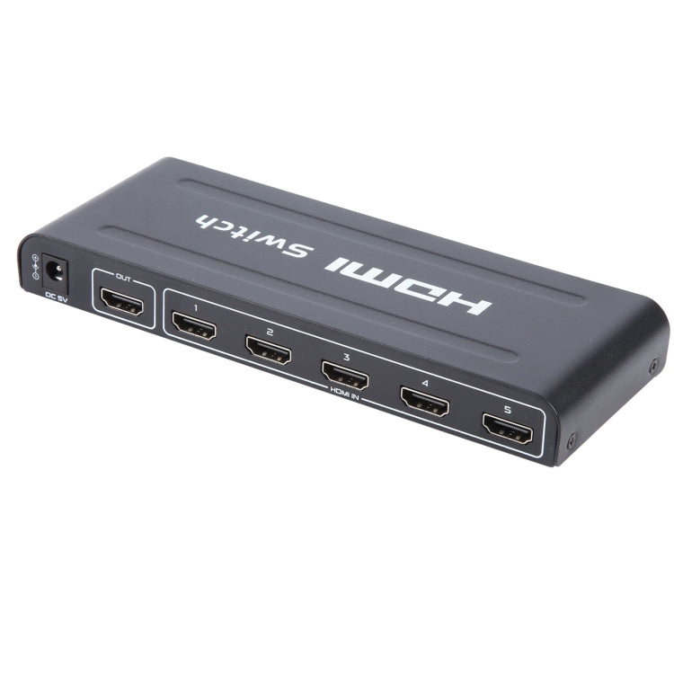 풀 HD 1080P 5포트 HDMI 스위치 리모컨 및 LED 표시등 포함, LED 표시등 포함