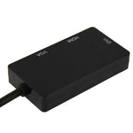 미니 디스플레이포트 수- HDMI + VGA + DVI 암 어댑터 변환 케이블 Mac Book Pro Air용, 케이블 길이: 17cm, 미니 DP to HDMI+VGA+DVI (블랙), 미니 DP to HDMI+VGA+DVI (화이트)