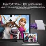 미니 디스플레이포트 수- HDMI + VGA + DVI 암 어댑터 변환 케이블 Mac Book Pro Air용, 케이블 길이: 17cm, 미니 DP to HDMI+VGA+DVI (블랙), 미니 DP to HDMI+VGA+DVI (화이트)