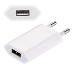 5V / 1A 단일 USB 포트 충전기 여행용 충전기, EU 플러그, 흰색