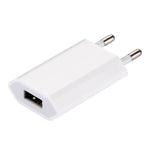 5V / 1A 단일 USB 포트 충전기 여행용 충전기, EU 플러그, 흰색