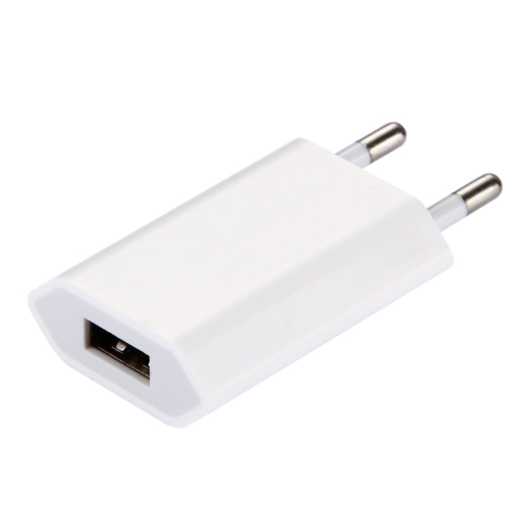 5V / 1A 단일 USB 포트 충전기 여행용 충전기, EU 플러그, 흰색