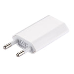 5V / 1A 단일 USB 포트 충전기 여행용 충전기, EU 플러그, 흰색