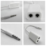 Aux 오디오 케이블 3.5mm to 2 x 여성 스플리터 어댑터, 휴대폰, 태블릿, 헤드폰, MP3 플레이어, 자동차/가정용 스테레오 등 호환