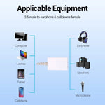 3.5mm 헤드폰 분배기 어댑터, 휴대폰, 태블릿, 헤드폰, MP3 플레이어, 자동차/가정용 스테레오 등과 호환