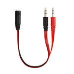 누들 스타일 3.5mm 잭 마이크 + 이어폰 케이블 PC / 노트북용, 길이: 22cm