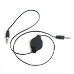 3.5mm 수납형 Aux 오디오 케이블, 휴대폰, 태블릿, 헤드폰, MP3 플레이어, 자동차/가정용 스테레오 등과 호환, 길이: 11cm ~ 80cm