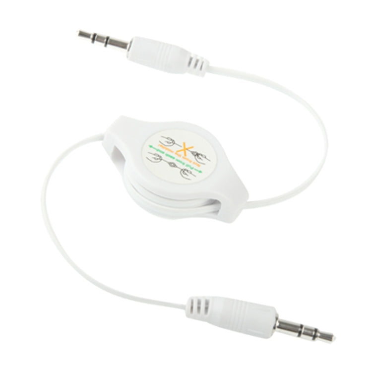 3.5mm 수납형 Aux 오디오 케이블, 휴대폰, 태블릿, 헤드폰, MP3 플레이어, 자동차/가정용 스테레오 등과 호환, 길이: 11cm ~ 80cm