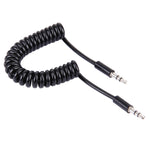 스프링 코일 3.5mm Aux 케이블, 휴대폰, 태블릿, 헤드폰, MP3 플레이어, 자동차/가정용 스테레오 등과 호환, 길이: 15cm ~ 170cm