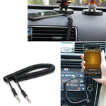 스프링 코일 3.5mm Aux 케이블, 휴대폰, 태블릿, 헤드폰, MP3 플레이어, 자동차/가정용 스테레오 등과 호환, 길이: 20cm ~ 80cm