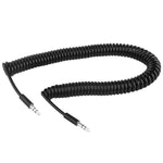 스프링 코일 3.5mm Aux 케이블, 휴대폰, 태블릿, 헤드폰, MP3 플레이어, 자동차/가정용 스테레오 등과 호환, 길이: 45cm ~ 200cm