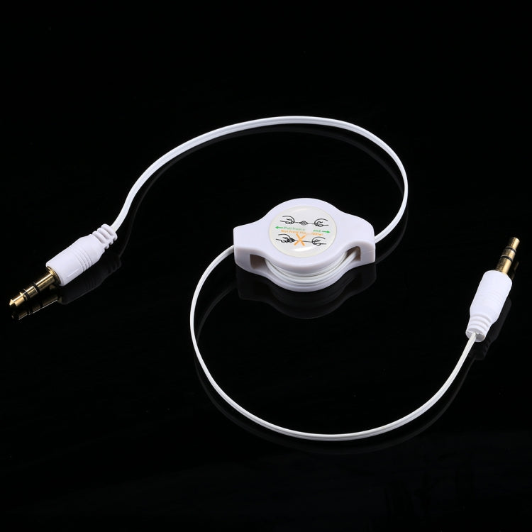 Aux 오디오 케이블 3.5mm 수-수 수납형 코드, 휴대폰, 태블릿, 헤드폰, MP3 플레이어, 자동차/가정용 스테레오 등과 호환, 길이: 11cm ~ 80cm