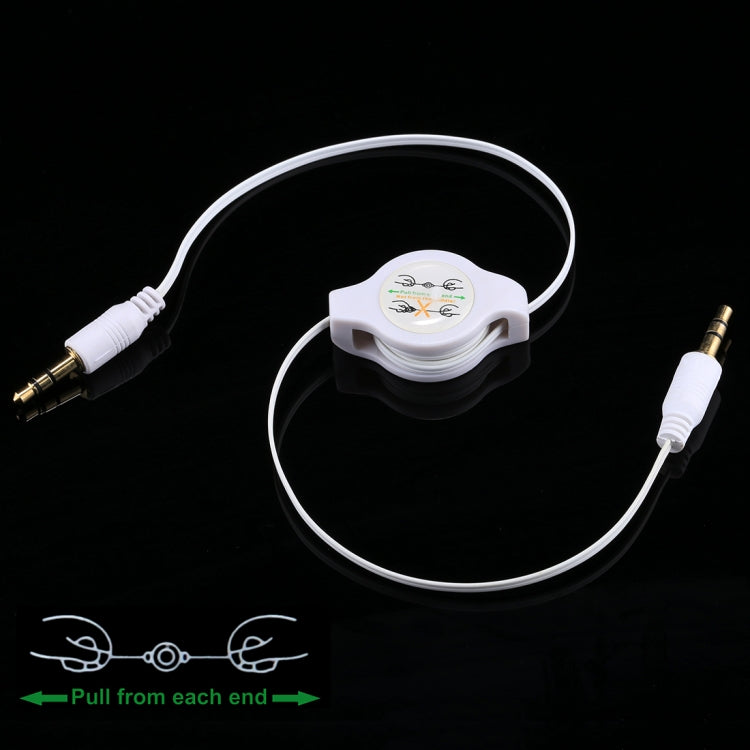 Aux 오디오 케이블 3.5mm 수-수 수납형 코드, 휴대폰, 태블릿, 헤드폰, MP3 플레이어, 자동차/가정용 스테레오 등과 호환, 길이: 11cm ~ 80cm