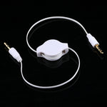 Aux 오디오 케이블 3.5mm 수-수 수납형 코드, 휴대폰, 태블릿, 헤드폰, MP3 플레이어, 자동차/가정용 스테레오 등과 호환, 길이: 11cm ~ 80cm