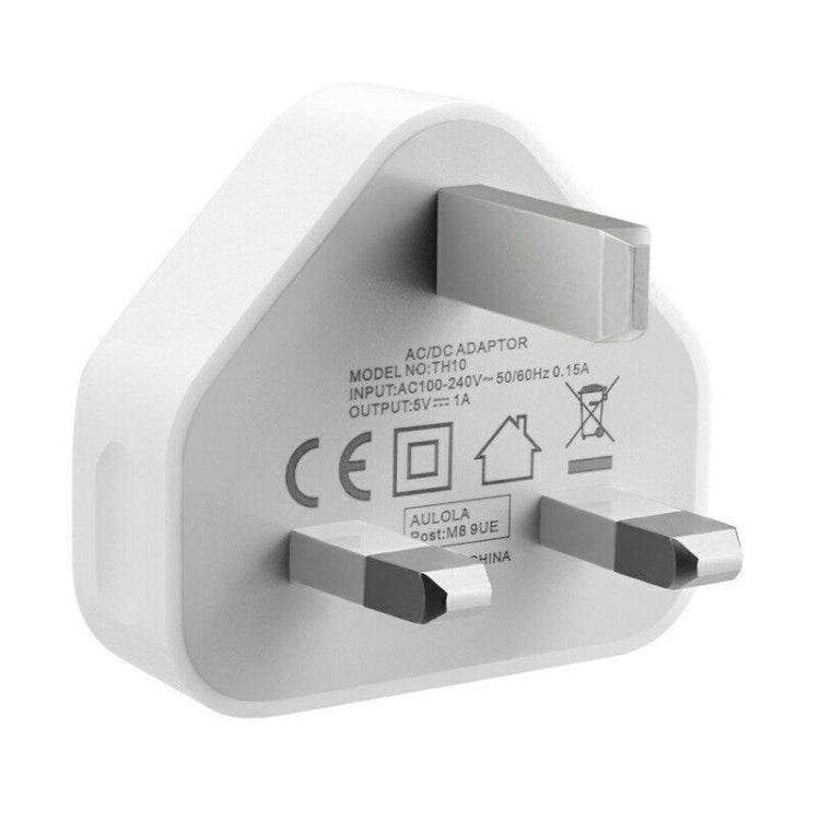 5V / 1A (UK 플러그) USB 충전기 어댑터 아이폰, 갤럭시, 화웨이, 샤오미, LG, HTC 및 기타 스마트폰, 충전식 기기용