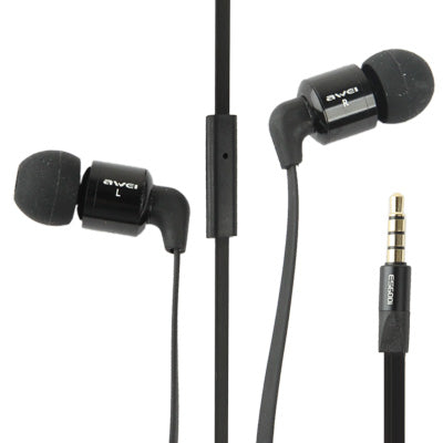 Awei ES600i 국수 스타일 3.5mm 범용 헤드셋, 아이폰 / 아이패드 / 아이팟 터치, 갤럭시 SIV / SIII / 노트 II / 프리미어, 노키아 루미아 시리즈, LG 옵티머스 시리즈, HTC / 모토로라 / 소니 엑스페리아 시리즈 등용 청취 스피커 컨트롤 및 마이크 포함
