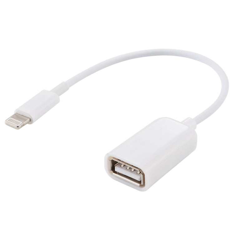 USB 암컷 to 8핀 수컷 OTG 어댑터 케이블, iOS 10.2 이하 지원, 길이: 18cm