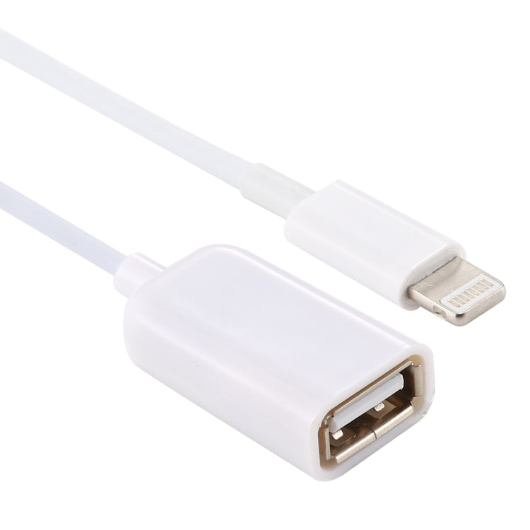 USB 암컷 to 8핀 수컷 OTG 어댑터 케이블, iOS 10.2 이하 지원, 길이: 18cm