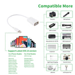USB 암컷 to 8핀 수컷 OTG 어댑터 케이블, iOS 10.2 이하 지원, 길이: 18cm