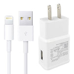 충전기 동기화 케이블 + 미국 플러그 여행용 충전기 iPad, iPhone, 갤럭시, 화웨이, 샤오미, LG, HTC 및 기타 스마트폰, 충전식 기기용, 미국 플러그