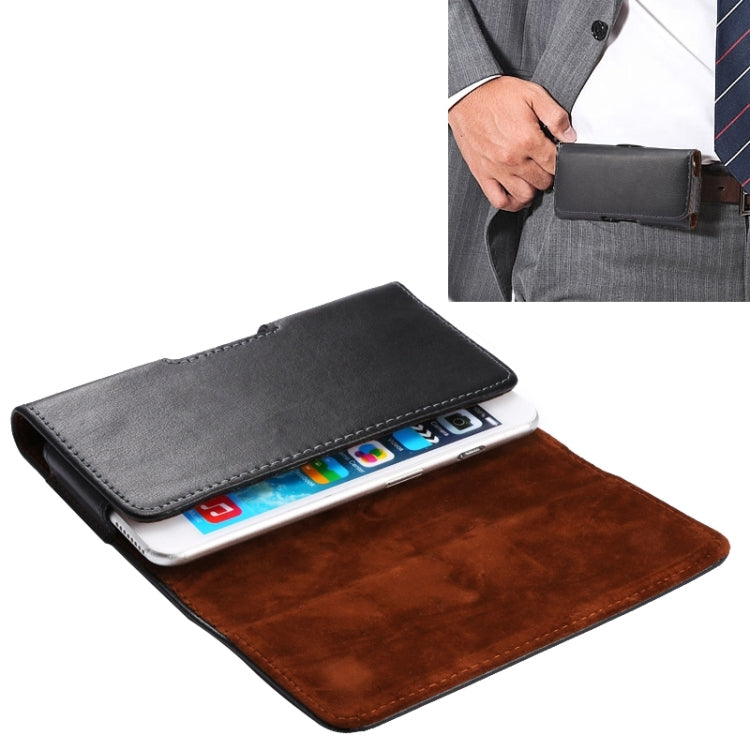 Universal Horizontal Style Leather Case / Waist Bag with Back Splint for iPhone 6 , Galaxy S4 & S3