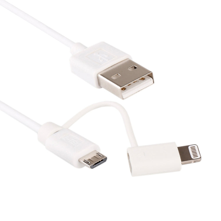 1m MFI 2 in 1 8핀 + 마이크로 USB 2.0 남성용 USB 데이터 동기화 충전 케이블