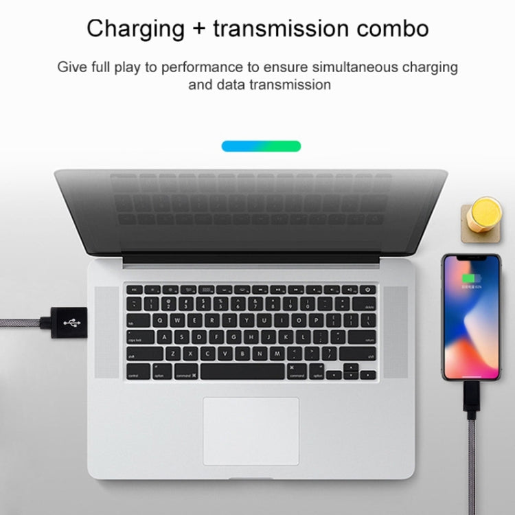 네트 스타일 금속 헤드 8핀 to USB 데이터 / 충전 케이블, 케이블 길이: 1m