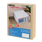 WLX-899 30W USB 충전기 5V 6A 출력 3.5A 최대 고속 6포트 USB 충전기 디지털 디스플레이 및 1.5m 케이블 포함, WLX-899
