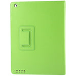High Quality Litchi Texture Folding Leather with Sleep / Wake-up & Holder Function for iPad 2 / iPad 3 / iPad 4