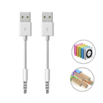 JW-SM1 USB to 3.5mm 잭 데이터 동기화 및 충전 케이블 iPod shuffle 1세대 / 2세대 / 3세대 / 4세대 / 5세대 / 6세대용, 길이: 10cm