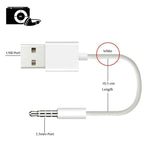 JW-SM1 USB to 3.5mm 잭 데이터 동기화 및 충전 케이블 iPod shuffle 1세대 / 2세대 / 3세대 / 4세대 / 5세대 / 6세대용, 길이: 10cm