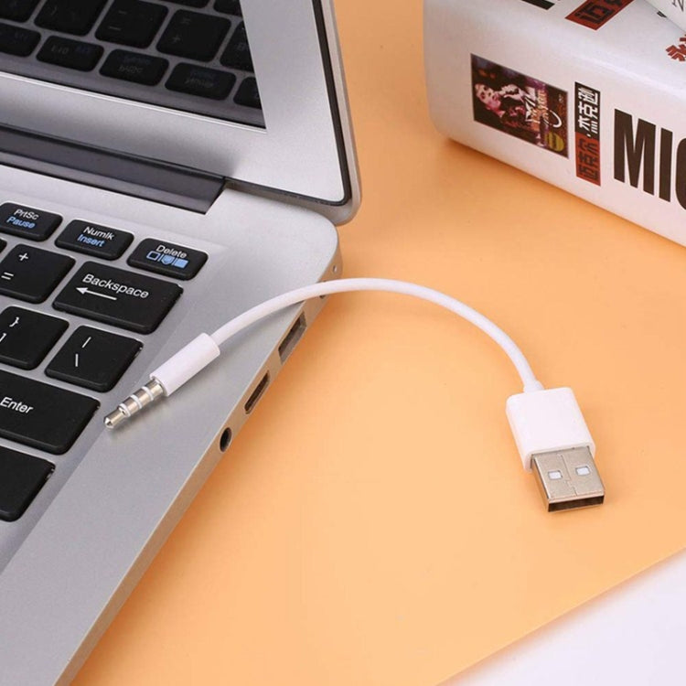 JW-SM1 USB to 3.5mm 잭 데이터 동기화 및 충전 케이블 iPod shuffle 1세대 / 2세대 / 3세대 / 4세대 / 5세대 / 6세대용, 길이: 10cm